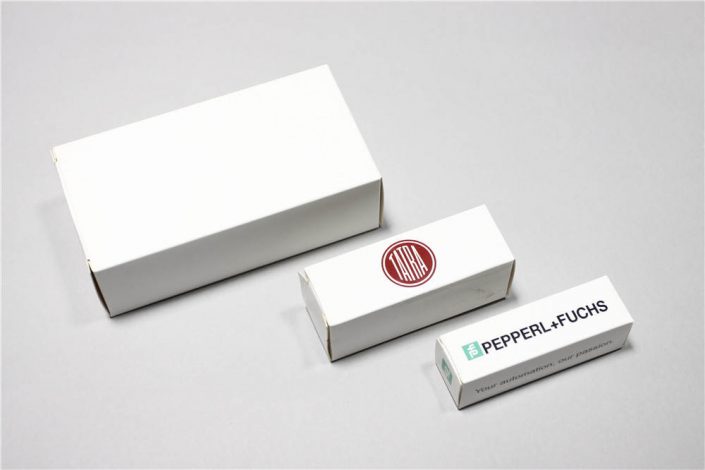 White paper box can be custom into any size to fit in the product. You can leave it blank, or print anything on it.